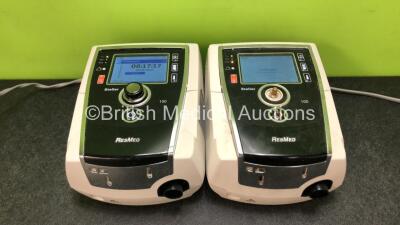 2 x Resmed Stellar 100 CPAP Units with 1 x Power Supply (Both Power Up, 1 x Missing Dial - See Photos) *SN 20160788430 / 22191018939*