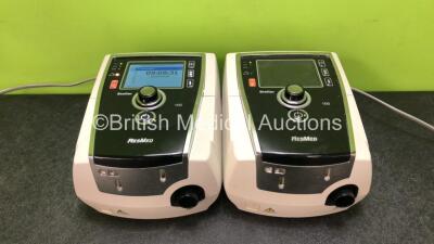 2 x Resmed Stellar 100 CPAP Units with 1 x Power Supply (1 x Powers Up, 1 x Draws Power) *SN 20130504962 / 22191711075*