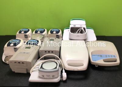 Job Lot Including 8 x Philips Respironics InnoSpire Deluxe Nebulisers *3 in Photo - 7 in Total* (2 x Missing Casing - See Photos) 4 x ResMed S8 Escape CPAP Units, 1 x ResMed S8 Escape CPAP Unit, 2 x Respironics Harmony Bipap Units, 1 x Fisher & Paykel HC 