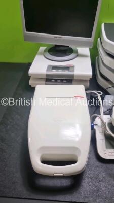 Mixed Lot Including 1 x Samsung Syncmaster 713 Monitor, 1 x HPL1060g Monitor, 1 x Medic-aid Ventilator, 1 x Omron M10-IT Blood Pressure Monitor, 4 x Salter Weighing Scales, 1 x Tanita Weighing Scales with Digital Display,1 x Seca Baby Weighing Scales, 2 x - 3