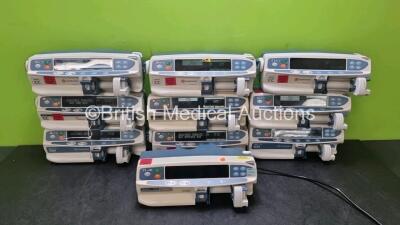 Job Lot of Various Syringe Pumps Including 4 Carefusion Alaris CC, 1 x Carefusion Alaris GH. 2 x Carefusion Alaris Plus GH, 2 x Alaris Asena GH MK3 and 1 x Cardinal Health Alaris CC (8 x Power Up) *SN 135148135 / 800246418 / 800311010 / 800310353 / 800246