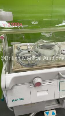 Atom V-2100G Infant Incubator with Mattress (Powers Up) - 3