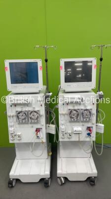 2 x B-Braun Dialog+ Dialysis Machines Software Version 8.2A - Running Hours 60098 / 32393 with Hoses (Both Power Up)