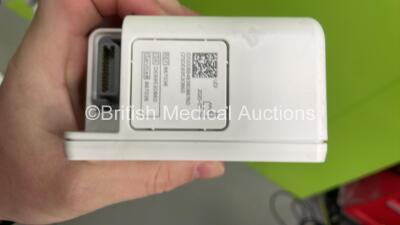 Philips MX550 Patient Monitor on Stand with Philips 867041 CO2 Module with Microstream Option, Philips 867036 Multiparameter Module with Temp, Press, SPO2, NBP and ECG/Resp Options, SPO2 Finger Sensor and 3 Lead ECG Leads (Powers Up) *S/N DE69530860 / DE6 - 12