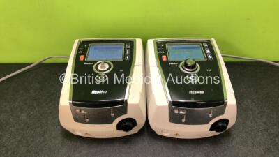 2 x Resmed Stellar 100 CPAP Units with 1 x Power Supply (Both Power Up, 1 x Missing Dial - See Photos) *SN 20131096732 / 20160579207*