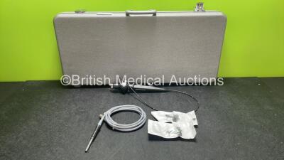 Karl Storz 11302 BDD2 Flexible Video Laryngoscope in Carry Case with 1 x Karl Storz 495 NAC Fibre Optic Light Cable- Engineer's Report : Optical System - Satisfactory, Angulation - No Fault Found, Insertion Tube - No Fault Found, Light Transmission - No F