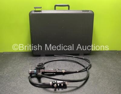 Olympus CF-P20S Video Sigmoidoscope In Carry Case - Engineer's Report : Optical System - 40 Broken Fibre, Angulation - No Fault Found, Insertion Tube - Worn, Light Transmission - No Fault Found, Channels- No Fault Found, Leak Check- No Fault Found *SN 28