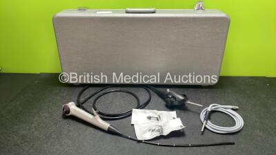 Karl Storz 11272 VN Video Cystoscope with 1 x Karl Storz 495 NA Fluid Light Cable- Engineer's Report : Optical System -Unable to Check, Angulation - No Fault Found, Insertion Tube - Bending Unable to Check , Light Transmission - No Fault Found