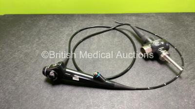 Olympus BF-P260F Video Bronchoscope in Case - Engineer's Report : Optical System - Stain Present, Angulation - No Fault Found, Insertion Tube - Crush Marks Present, Light Transmission - No Fault Found, Leak Check - No Fault Found *2600493* - 2