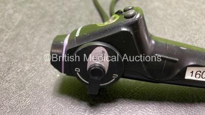 Olympus BF-P260F Video Bronchoscope in Case - Engineer's Report : Optical System - Stain Present, Angulation - No Fault Found, Insertion Tube - Crush Marks Present, Light Transmission - No Fault Found, Leak Check - No Fault Found *2600493* - 3