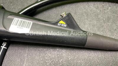 Olympus GIF-H260 Video Gastroscope in Case - Engineer's Report : Optical System - No Fault Found, Angulation - No Fault Found, Insertion Tube - No Fault Found, Light Transmission - No Fault Found, Channels - No Fault Found, Leak Check - Minor Leak from An - 3