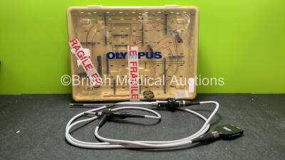 Olympus LTF-VH Rigid Video Laparoscope - Engineer's Report : Optical Unable to Check, Angulation - No Fault Found, Insertion Tube - No Fault Found, Light Transmission - No Fault Found, Channels - No Fault Found, Leak Check - No Fault Found