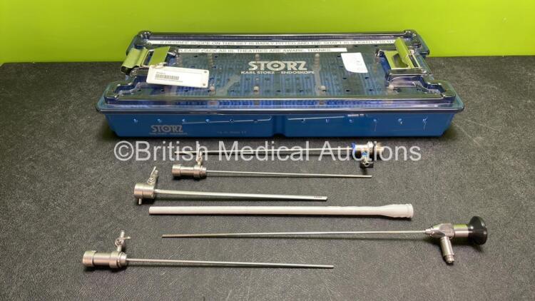 Tekno 700-063 30 Degree Rigid Scope with 4 x Various Sheaths in Case - Engineer's Report : Optical System - Poor, Insertion Tube - No Fault Found, Light Transmission - No Fault Found