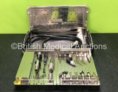 Job Lot Including 1 x Synthes 05.001.080 Air Pen Drive Handpiece, 1 x Synthes 05.001.082 Attachment, 1 x Synthes 05.001.045 Attachment, 1 x Synthes 05.001.030 Attachment, 1 x Synthes 05.001.039 Sagittal Saw Attachment, 1 x Synthes 05.001.037 Attachment, 1