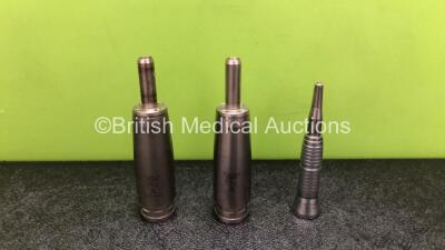 2 x Aesculap GD678 Microspeed Uni Handpieces with 1 x Aesculap GD450 M Attachment