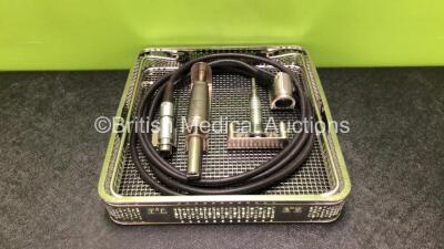 Job Lot Including 1 x Aesculap GD678 Microspeed Uni Handpiece, 1 x Aesculap GD450 M Attachment and 1 x Aesculap GD672 Cable in Tray