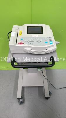 GE MAC 1200ST ECG Machine on Stand with 10 Lead ECG Leads (Powers Up)