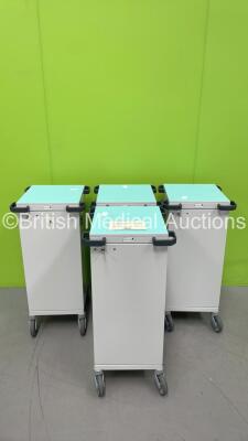 4 x Bristol Maid Mobile Cabinets