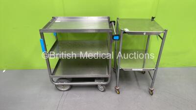 2 x Stainless Steel Trolleys with Draws *S/N NA*