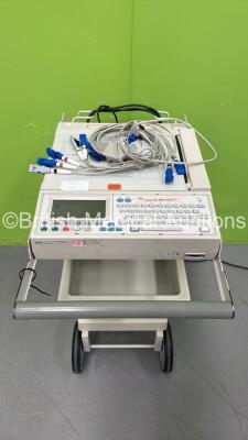 Hewlett Packard PageWriter 200i ECG Machine on Stand with 10 Lead ECG Leads (Powers Up) *CNC4221569*