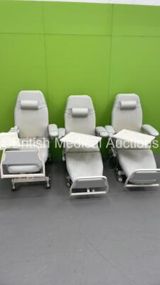 3 x Digiterm Comfort 4 Electric Therapy Chairs with Controllers (All Power Up)