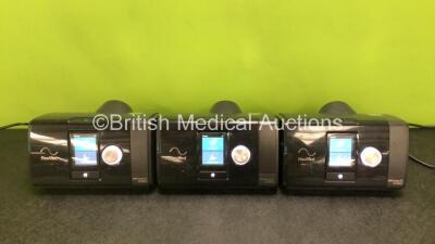 3 x ResMed AirSense 10 Autoset CPAP Units with 3 x Power Supplies (All Power Up) *SN 23191629498 / 23182293527 / 23211966155*