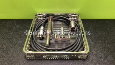 Job Lot Including 1 x Aesculap GD678 Microspeed Uni Handpiece, 1 x Aesculap GD450 M Attachment and 1 x Aesculap GD672 Cable in Tray