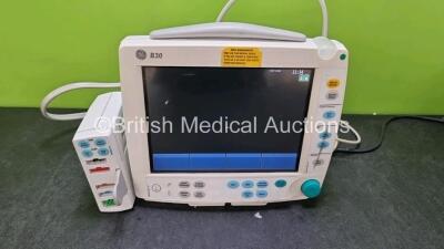 GE B30 Patient Monitor with 1 x GE E-PSMP-00 Module Including ECG, SpO2, T1-T2, P1-P2 and NIBP Options (Powers Up)