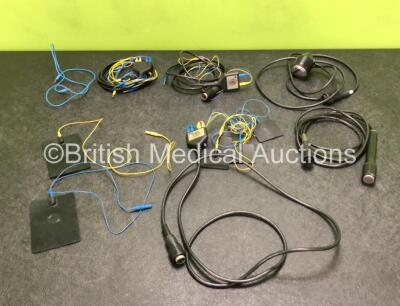 Job Lot Including 2 x EMS Probes (1 x Damaged Casing - See Photos) and EMS Stimulator Pads and Cables