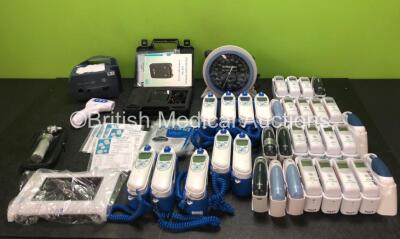 Mixed Lot Including 1 x Pari TurboBoy SX Compressor, 1 x TPN 300 Tens Machine in Case, 5 x Acupad Tens Electrodes, 6 x Pals Neurostimulation Electrodes *Expired* 1 x Riester Big Ben BP Meter, 1 x Welch Allyn Monitor Spare Front Casing, 1 x Orion Timesco O