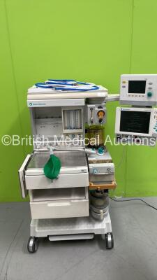 Datex-Ohmeda Aestiva/5 Anaesthesia Machine with Datex-Ohmeda 7100 Ventilator (Powers Up with Blank Screen and Alarm), Datex-Ohmeda Cardiocap/5 Anaesthesia Monitor with P1/ P2 / T1 / SPO2 / ECG and NIBP Options, Bellows, Absorber and Hoses (Powers Up) *S/N