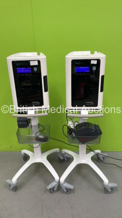 2 x Nanosonics Trophon EPR High Level Disinfection Units Ref N00020 on Stand with Printer (Both Power Up) *S/N 36543-041 / 36543-008* **Mfd 2014**