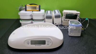 Mixed Lot Including 1 x Fisher & Paykel MR850AEK Respiratory Humidifier Unit (Powers Up) 4 x Innospire Deluxe Ventilators, 1 x GE Ohmeda Trusat Pulse Oximeter, 2 x Zebra HC100 Units, 1 x Welch Allyn ProPaq Encore Patient Monitor and 1 x Marsden Baby Weig