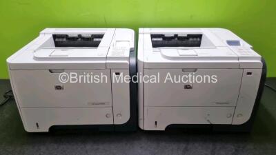 2 x HP Laserjet P3015 Printers (Both Power Up) *cage*