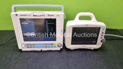 Job Lot Including 1 x GE B20 Patient Monitor with ECG, Sp02 and NIBP Options and 1 x GE Dash 3000 Patient Monitor Including ECG, SpO2, C02, NIBP, BP1/3, BP 2/4 and Temp/C0 Options (Both Power Up)