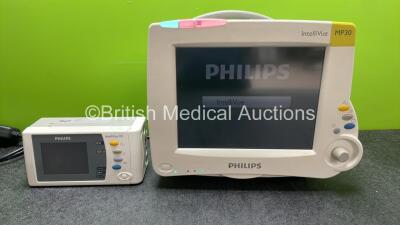 Philips IntelliVue MP30 Patient Monitor with 1 x Philips IntelliVue X2 Handheld Patient Monitor Including ECG, SpO2, Press, NIBP and Temp Options