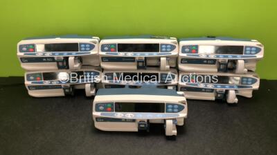 Job Lot Including 5 x BD Alaris Guardrails Plus GH Syringe Pumps *Mfd 2020* and 2 x CareFusion Alaris Guardrails Plus GH Syringe Pump (All Power Up with PP4 Code) *SN 272038102 / 800205908 / 272052665 / 800205920 / 272052668 / 272038090 / 272038093*