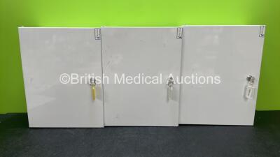 3 x Bristol Maid Medication Cabinets with 3 x Keys