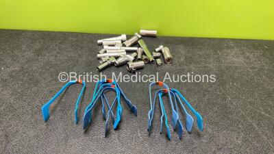 Mixed Lot Including Assorted Fibre Optic Light Cable Connections and Adapters, Thudicum Nasal Speculum (Insulated)