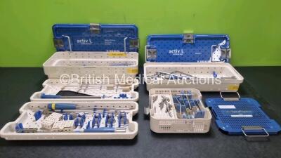 Job Lot of Instrument Sets Including 1 x B.Braun Aesculap Spine Insertion / Distraction / Middle Marking, 1 x B.Braun Aesculap Spine Revision and 1 x B.Braun SRI Spinal System *Sets Incomplete*