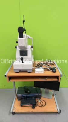 TopCon TRC-NW6S Non Mydriatic Retinal Camera on Table with Monitor and Printer (Powers Up)