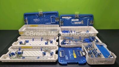 Job Lot of Instrument Sets Including 1 x B.Braun Aesculap Spine Discectomy 1 x B.Braun S4 Spinal System Instrument Tray and 1 x B.Braun SRI S4 Spinal Tray *Sets Incomplete*