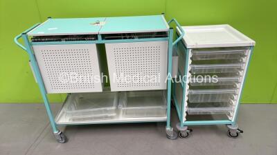 1 x Bristol Maid Double Filing Cupboard and 1 x Bristol Maid Trolley