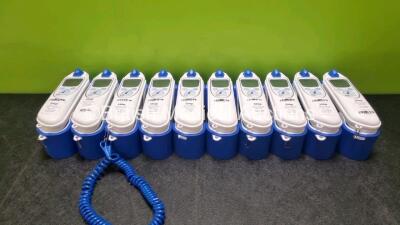 62 x Covidien Genius 3 Tympanic Thermometer with Bases (10 x Only in Photo) *Stock Photo*