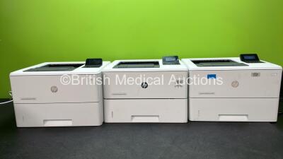 3 x Hewlett Packard Laserjet Enterprise M506 Printers (All Power Up, 1 Damaged-See Photo) *SN PHCVLCN0QJ, PHCVL3R0G0, PHCVL3ROFV*