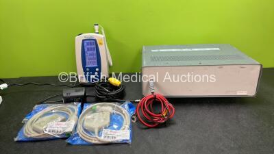 Mixed Lot Including 1 x Welch Allyn Spot Vital Signs Monitor with 1 x AC Power Supply, 2 x ECG Trunk Cables and 1 x ODP Unit *SN 42NTB*