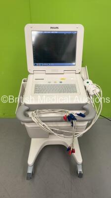 Philips PageWriter TC70 ECG Machine on Stand with 10 Lead ECG Leads (Powers Up) *USO0801196*