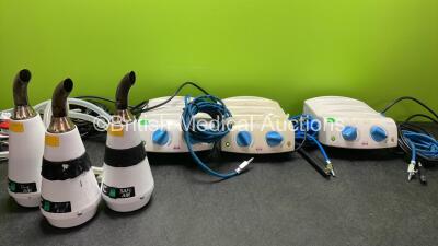 Mixed Lot Including 3 x Cavitron SPS Ultrasonic Scaler Units with 3 x Footswitches and 3 x Handpieces (All Power Up) 3 x Safe Air Units (All Power Up) *SN 10232, 12429, 12433, 013418, 14141013405*