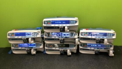 Job Lot Including 3 x CareFusion Alaris Plus GH Syringe Pumps, 2 x BD Alaris Plus GH Syringe Pumps and 2 x BD Alaris Guardrails Plus GH Syringe Pumps (All Power Up, 1 x Requires SERVICE) *SN 135134970 / 272038040 / 270052471 / 200004164 / 200012322 / 2000