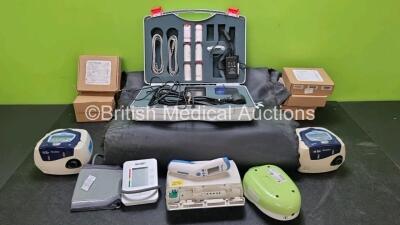 Mixed Lot Including 1 x Viasys Micro Loop Spirometer, 1 x B.Braun Infusomat Syringe Pump, 1 x Scian Blood Pressure Monitor, 2 x ResMed S8 Escape 2 CPAPS, 1 x Berracom Infrared Thermometer, 1 x Ardo Calypso Pro, 5 x Walter Medical Temperature Probes, 1 x I